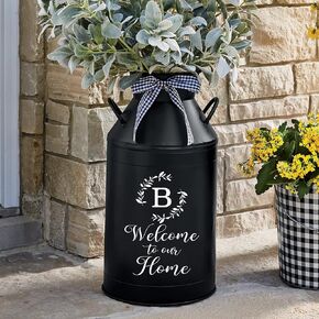 Welcome to our Home decal | Monogram decal | Monogram for milk can | Personalized monogram | Front porch decor (Milk Can NOT included)