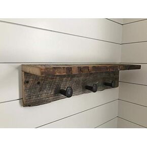 Barn Wood Coat Rack, Reclaimed Barn Wood