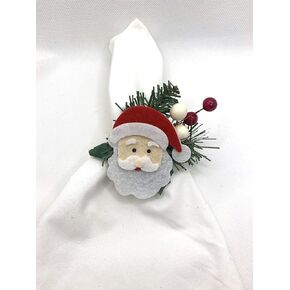 Christmas and Holiday function party table decor with Santa Decorations in Red and White - SET OF 12