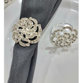 Set of 6 Elegant Napkin Rings choose Silver or Gold (Gold)