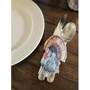 Thanksgiving Turkey Napkin Holders, Biodegradable Turkey Decoration, Thanksgiving Table Decor, Made in USA