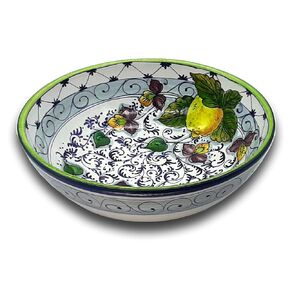 Large Ceramic Bowl for Kitchen - Italian dinnerware pasta bowl - Platter serving tray - Hand painted Tuscan pottery bowls - Made in Italy plates set - Ceramics salad tuscan soul pottery