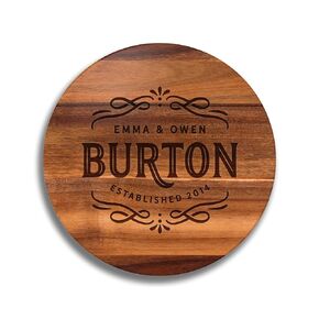 Personalized Wedding Gift, Lazy Susan, Engraved Wood Gift, Personalized Lazy Susan, Mothers Day gift, Anniversary Gift, Mom Gift, Wife Gift, Lazy Susan Turntable