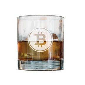 Bitcoin Engraved Whiskey Glass (10.5 oz) or Pint Glass | Restaurant-Grade, Chip-Resistant Crypto Glassware | Perfect for HODLers, Blockchain Enthusiasts, and Gifts for Bitcoin Fans (Whiskey)