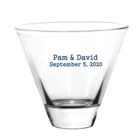 8oz Stemless Martini Glasses - Set of 25
