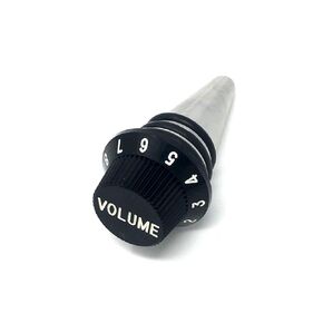 Volume Wine Bottle Stopper - Handmade with Stainless Steel Base and Guitar Knob (Strat Style)
