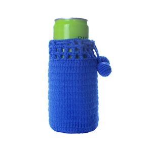 Washable pure handmade bottle sleeve,【T.era】6 inch tall 3 inch width handmade cotten bottle cozy fits in the size of mainstream bottles&cans(Dark Blue)