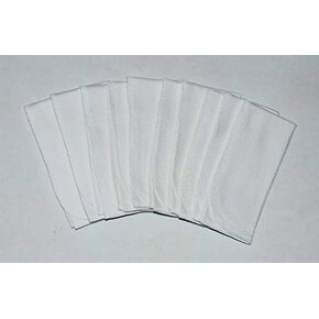 1 Ply 11x12 Inches White Cotton Birdseye Paperless Towel Set of 10 White Edging- Proudly Made in the USA!