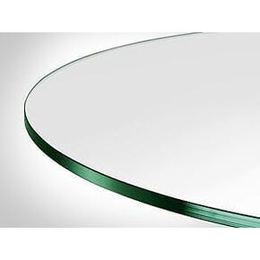 18" Inch Round Glass Table Top - Tempered - 3/16" Thick - Flat Polished, America Glass by Glass Beveling Service