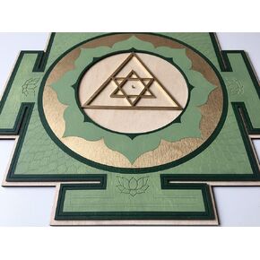 Ganesh Yantra, Sacred Geometry, Wall Art Laser Cut, Wall Hanging, Meditation Symbol (38x38 cm (14.9 icnh))