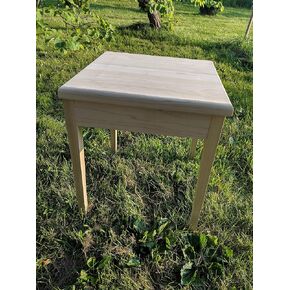 Unfinished Hardwood End Table