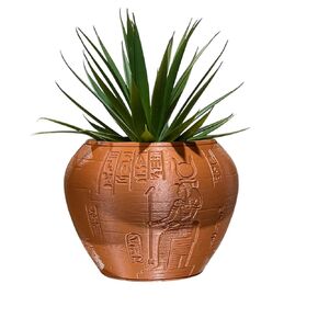 مصر القديمة على طراز زهرة زهرة 3D زارع بيولوجي مطبوعة ، ديكور المنزل الصديق للبيئة ، هدية مثالية لعشاق النباتات
