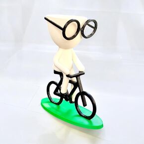 Little People bicycle rider, Coffee Time, Succulent Planter, bicycle Planter - Plat Pot with Drainage - People Planter - Cute Planter