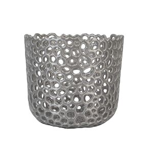 Orchid Pot Mesh Cylinder Pot Orchid Pot Mesh Orchid Pot Orchid Planter Airplant Pot Succulent Pot Voronoi Pot (Black)