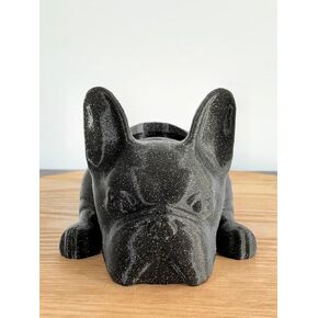 Doggy Planter | French Bulldog Planter Gift Idea, Bar Decor, Table Decor, Plant Gift Idea, Cute Succulent Planter, any canine/dog/French bulldog and plant lover! (Twinkling Black)