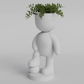 3D Printed Soccer Player Planter - Fun Home Decor Planter Made from PLA - Unique Sports Gift