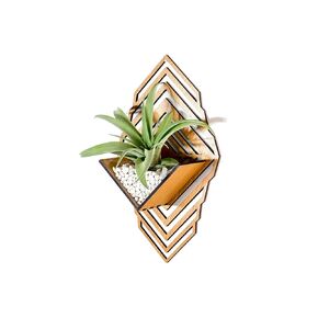 Sconce Wall Planter [L] // Cherry - Wall Hanging Plant Holder Aerium for Tillandsia (Air Plant), Succulent, Cactus