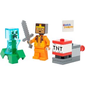 Minecraft Mini Set: Hero Minifigure with Charged Creeper