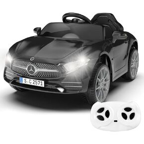 12V Kids Ride On Car with 2.4G Remote Control,Battery Powered Electric Car Ride On Vehicle Double Doors, 5 Point Safety Belt,LED Light (SC-Purple)