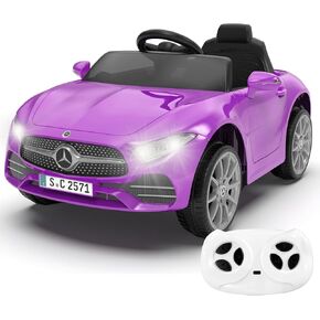 12V Kids Ride On Car with 2.4G Remote Control,Battery Powered Electric Car Ride On Vehicle Double Doors, 5 Point Safety Belt,LED Light (SC-Purple) in Kuwait
