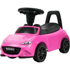 Kids Push Car with Music, Ride-On Toy with Anti-Slip Wheels, Bumper Guards and Horn Button for Fun & Safety (White)