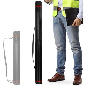 Telescoping Poster Tube Extendable 25" to 38.5" - Water-proof & Lightproof Storage Tube for Artwork Documents Blueprints Maps - Protective Storage Cases for Artists Architects Travel 25" to 38.5"(L)
