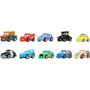 Mattel Disney Pixar Cars Toy Vehicles 10-Pack, Set of 10 Mini Racers of Favorite Characters from the First Cars Movie (Styles May Vary)