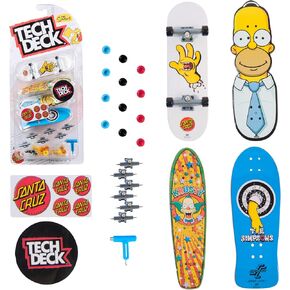 Tech Deck, Ultra DLX Fingerboard 4-Pack, Simpsons Skateboards, Collectible and Customizable Mini Skateboards, Kids Toys for Ages 6 and up