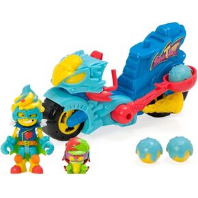 Superthings Turbo Ice Scooter مع قاذفة كرة آيس كريم Catapult ، وتشمل 1 Kazoom Kid و 1 Superthing