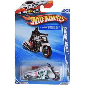 Hot Wheels Scorchin Scooter ، HW City Works '10 4/10 [White] 112/240 مفاتيح لسرعة السرعة