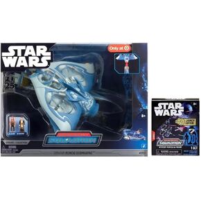Star Wars Micro Galaxy Squadron Combo Pack Bundle with 1 Series Blind Box (Gungan Bongo Submarine Episode 1 Collection)