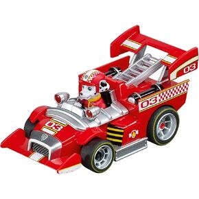 Carrera 64176 PAW Patrol Ready Race Rescue Marshall 1:43 Scale Analog Slot Car Racing Vehicle GO!!! Slot Car Race Tracks,Red