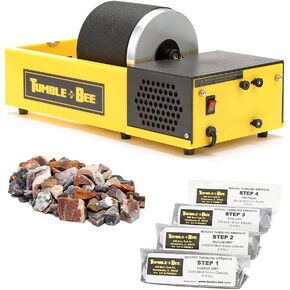 Tumble-Bee Rock Tumbler - Double Tumbler for Adults and Kids - Rotary Machine for Stone, Rock, Metal and Sea Glass - Polishing Machine Kit for Professionals & Hobbyists - Model TB-22-KIT in Saudi Arabia