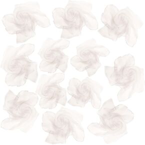 Dance Scarves 12 Pcs Juggling Scarves for Kids Play Silk Scarve for Babies Toddlers Children Movement Learning Education Musical Accessories Colorful Scarfs Magic Tricks Performance(White)