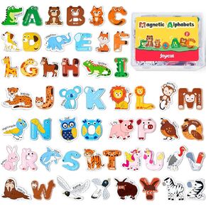 JoyCat Magnetic Letters, Alphabet ABC Fridge Magnets for Toddlers & Kids, Cute Educational Animal Toys, 26 Uppercase Refrigerator Magnets, Great Spelling Learning Gift for Preschool 2 3 4 5 Years Old