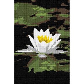 Pepita Needlepoint Canvas: White Nennenphar ، 7 "× 10"