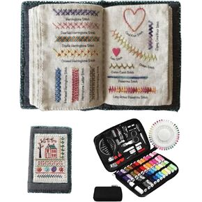 BOOMY LINS DIY Stitch Book Embroidery(Including 1 Set Sewing Kit), 106 Unique Stitches, Suitable for Embroidery Beginners and Enthusiasts