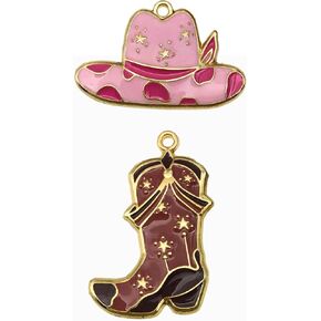 Cross Stitch Needle Minder - Western Cowboy hat Boots Needle Nanny for Cross Stitch, Sewing, Embroidery and Needlework Accessories, Enamel and Magnetic