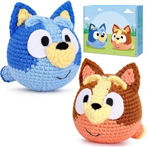 Acehochen Crochet Kit for Beginners, Beginner Crochet Kit for Adults with Step-by-Step Video Tutorials, Crochet Animal Kits Kids Knitting Supplies (2 Pack)