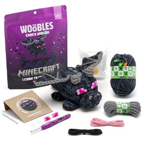 The Woobles Minecraft Crochet Kit – Beginner Crochet Kit for Adults & Kids, Easy Knitting Kit with Woobles Yarn, DIY Crafts, Crochet Animals, Minecraft Toys, Gift for Gamers & Crafters (Llama)