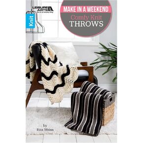 Leisure Arts Make in A Weekend Comfy Knit Throws Book, Knitting Books, Knitting Pattern Books, How to Knit, Patterns, Book, Books and Patterns