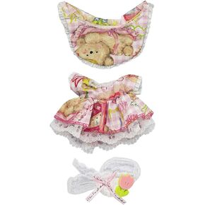 17cm Doll Clothes (NO Doll) Cute and Chic Outfits - 3 Piece (Hat + Dress + Apron), Kawaii Doll Set Accessories are Suitable for Birthday Gifts, Dress Up