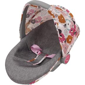 509 Crew: Melange Flora - 3-in-1 Doll Car Seat - Accessory for Dolls Up to 18", Portable Toy, Transforms to Lounge Seat, Retractable Canopy, Kids 3+