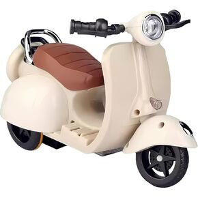 Scooter for Labubu, Scooter Toy with Light and Music, Have a Seat for Labubu Accessories, Mini Electric Doll Scooter Interactive Decor Desktop Ornaments (White)