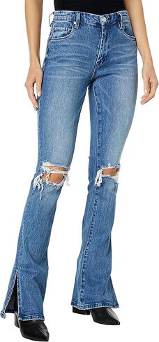 [BLANKNYC] Womens Luxury Clothing High Rise Mini Boot Cut Five Pocket Jeans, Stylish & Trendy Pants, The Hoyt in Saudi Arabia