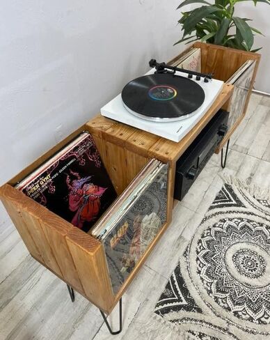 Flip-Thru Record Player Stand and Vinyl Record Storage in Saudi Arabia