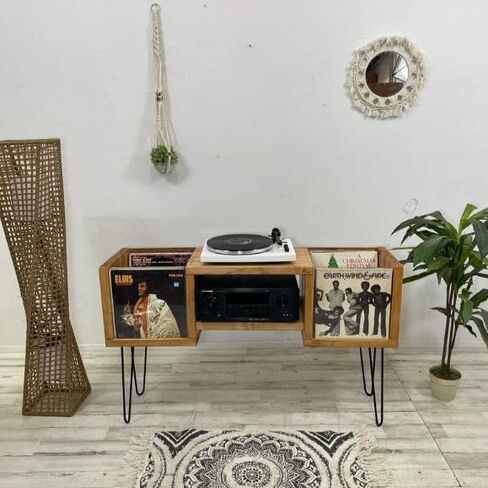 Flip-Thru Record Player Stand and Vinyl Record Storage in Saudi Arabia