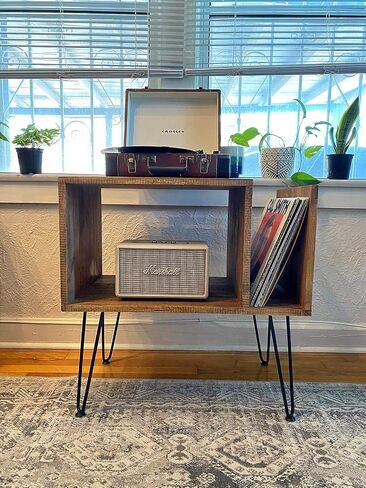 Table For Record Player Stand Cabinet MCM Mid Century Modern with Hairpin Legs in Saudi Arabia