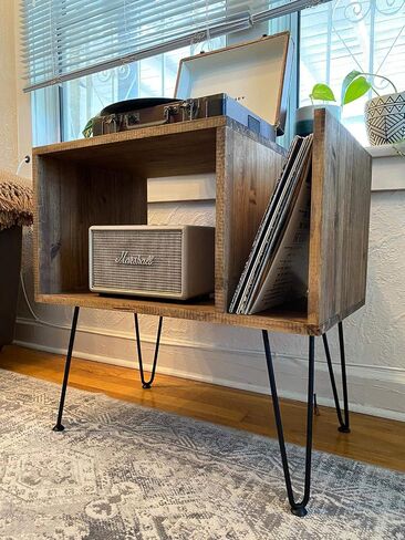 Table For Record Player Stand Cabinet MCM Mid Century Modern with Hairpin Legs in Saudi Arabia