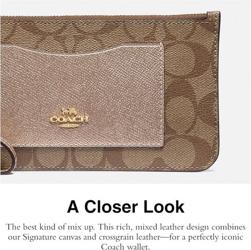 Coach Signature PVC Zip Top Wallet in Kuwait